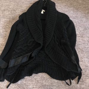 Charcoal grey cable cardigan